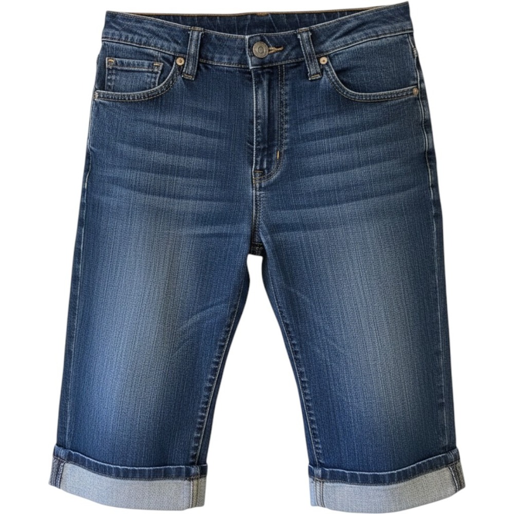Gloria Vanderbilt  Denim Jean Bermuda Shorts Size 14